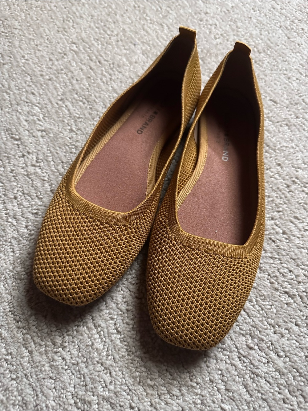 Lucky Brand Womens Knit Ballet Flat - Mustard - size 8